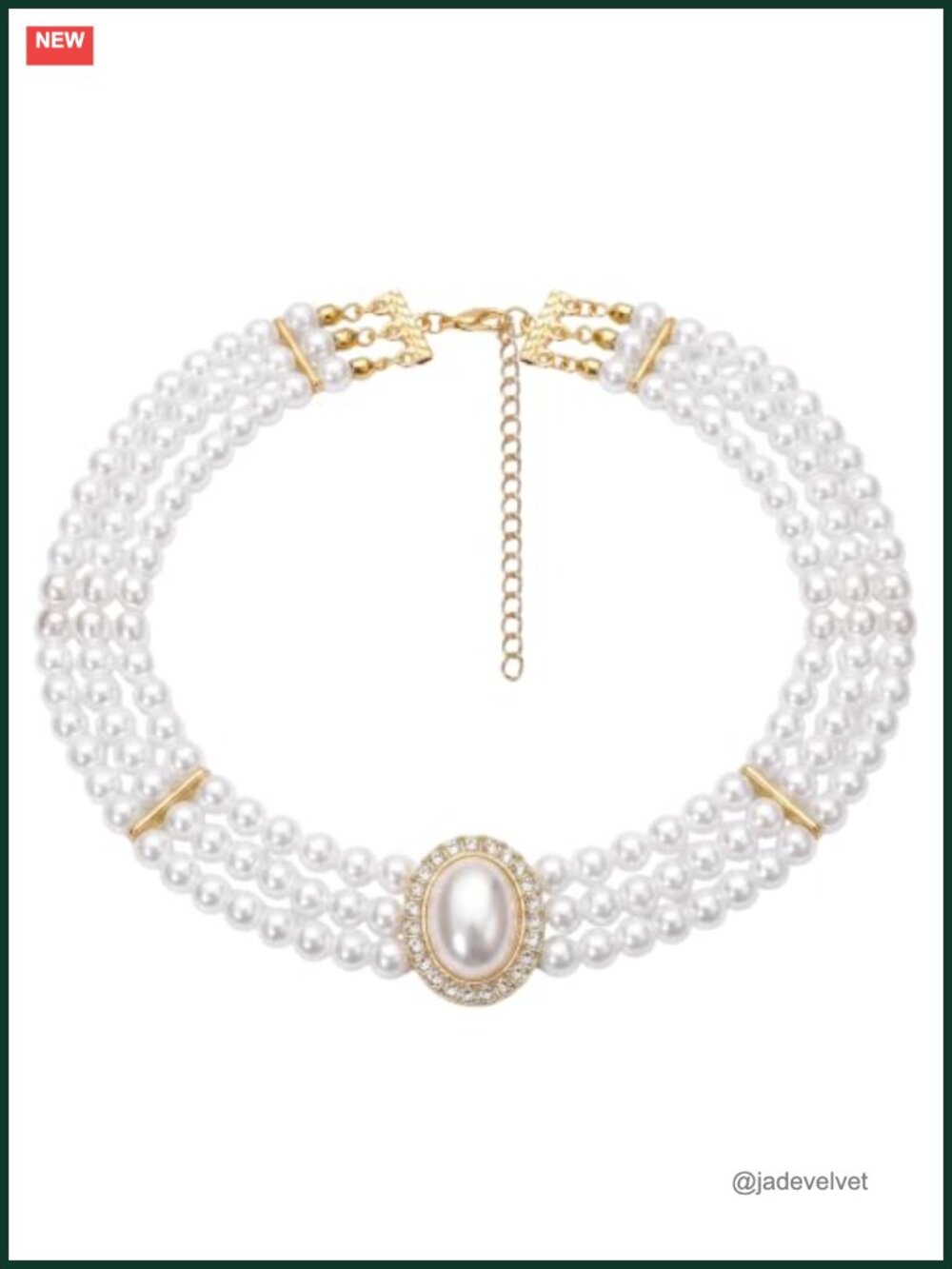 Layered Twisted Pearl Choker Necklace Faux Pearl Costume Jewelry